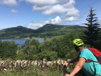 e biking with view of Ben Ledi